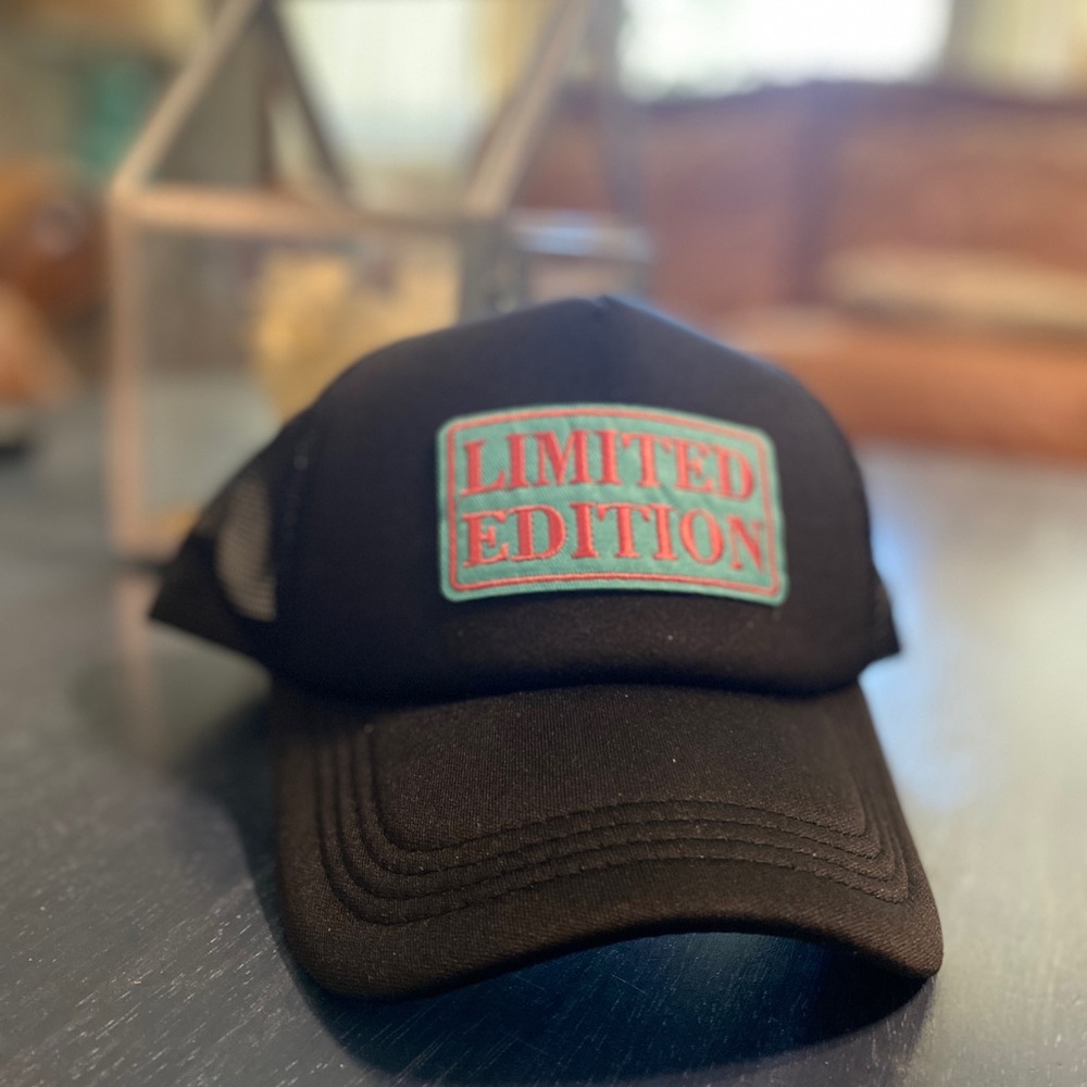 NEW Handmade Black Limited Edition Patch Trucker Hat